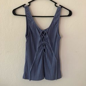 Urban Outfitters Project Social T Blue Deep V Tank